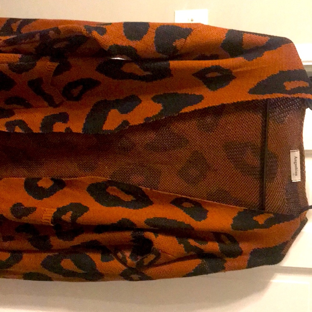 Leopard print sweater.